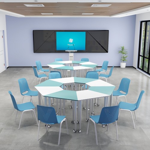 Chaise de formation empilable de bureau en gros chaises de réunion en plastique de salle de conférence pour les espaces multifonctionnels