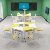 Approvisionnement direct d'usine de chaise de formation en plastique d'étudiant en gros pour la salle de classe d'école et la salle de formation avec le dos respirant