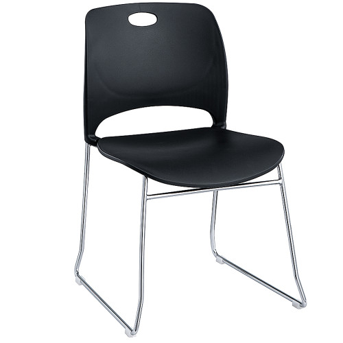 Chaise de formation empilable en plastique robuste de vente directe d'usine chaise de salle de réunion d'attente de conférence de bureau de siège avec le cadre en métal