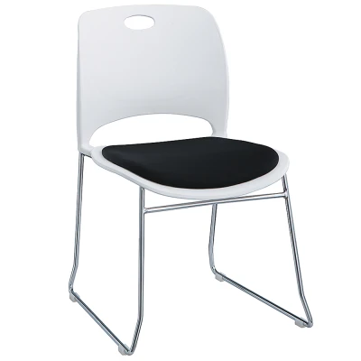 Factory Direct Sales Heavy Duty Plastic Stacking Training Chair Seat Office Conference Waiting Meeting Room Chair With Metal Frame