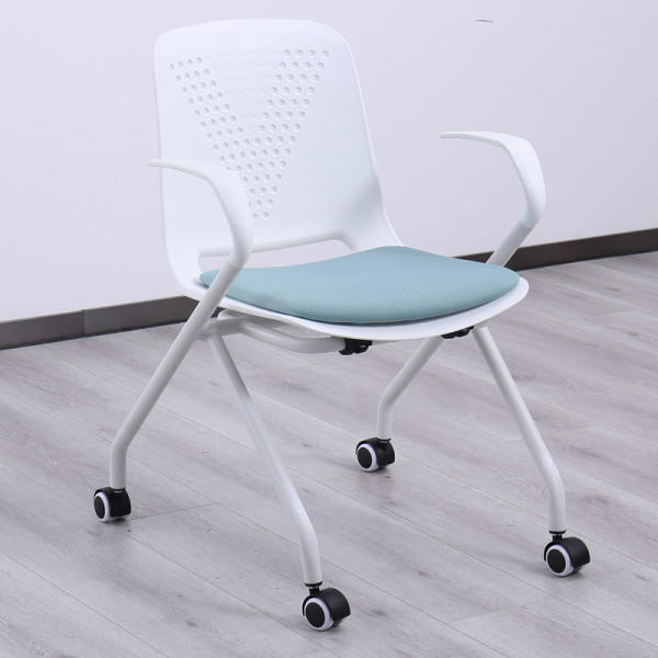 Siège en plastique personnalisable et pieds en fer chaise d'entraînement confortable chaise d'école chaise de salle de réunion pour conférence ou salle de classe
