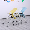 Siège en plastique personnalisable et pieds en fer chaise d'entraînement confortable chaise d'école chaise de salle de réunion pour conférence ou salle de classe