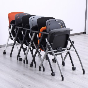 كرسي تدريب قابل للطي للبيع بالجملة من المصنع مباشرة لعقد المؤتمرات في الفصول الدراسية وغرفة التدريب مع لوحة لوحة قابلة للطي