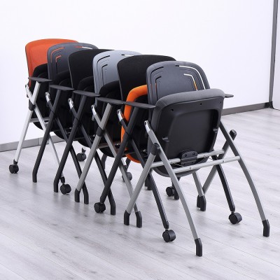 Customizable Folding training chair factory direct supply for classroom conference and training room mesh back