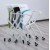 Factory Direct Folding school training chair with writing tablet caster wheels plastic stacking chair for classroom student conference