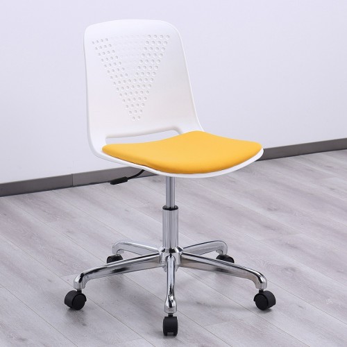 Wholesale Plastic seat and iron feet modern simplicity swivel training chair for classroom laboratory or conference room with lift