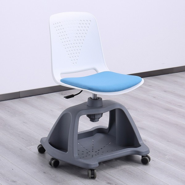 Wholesale node classroom chair training school student plastic swivel chairs with casters high adjustable