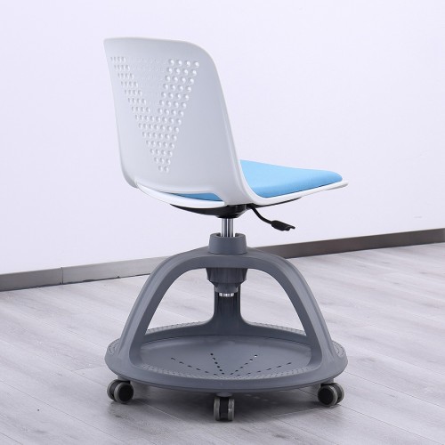 Wholesale node classroom chair training school student plastic swivel chairs with casters high adjustable