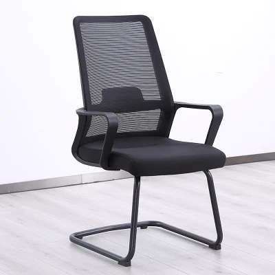 Wholesale Bow Chair Office Furniture Ergonomic Black Mesh Back Metal Bow Leg Office Conference Chair