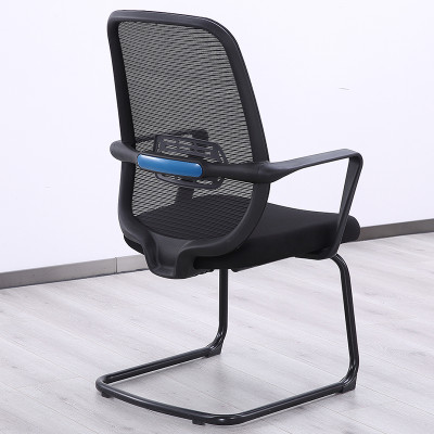 Wholesale Office Bow Chair Black Mesh Ergonomic Metal Bow Leg Office Conference Chair for Meeting Room