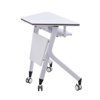 Wholesale Foldable Desk Table Trapezoidal Folding Tables Fan-shaped Training Desk For School Classrom Conference