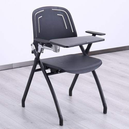 Foldable Fraining Chair With Writing Pad Plastic Conference Training Chair Tablet Factory Wholesale