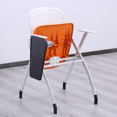 wholesale plastic foldable student chair student arm chairs furnitures for school training folding chair with writing pad