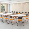 Tables de salle de formation de mobilier de bureau personnalisables bureau de formation de salle de réunion de conférence pliable avec roues