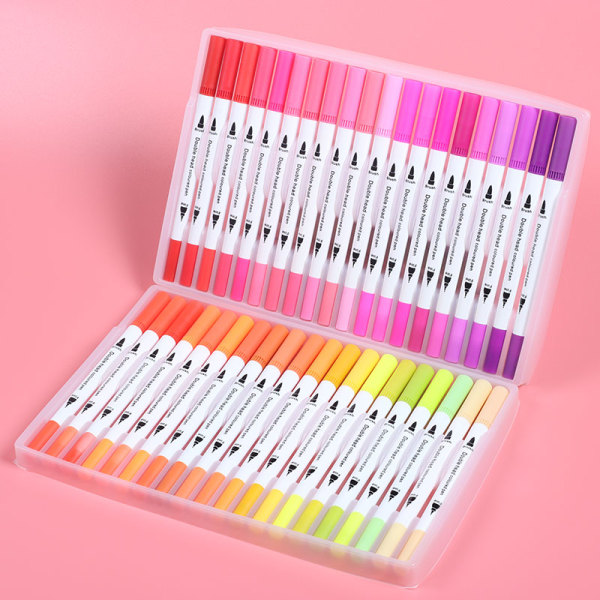 Gros stylos aquarelle à double pointe 80 couleurs fabricant pinceau blanc aquarelle dessin stylo d'art personnalisé