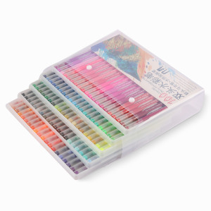 Wholesale 100 Colors Pen Dual Tip Art Markers Multi Color Watercolor Pen Custom Double Tip Watercolor Pens