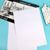 Marcadores Chotune Bloc de papel marcador a prueba de sangrado A4 encuadernado con pegamento 100% algodón, blanco, ideal para usar con marcadores y medios de tinta