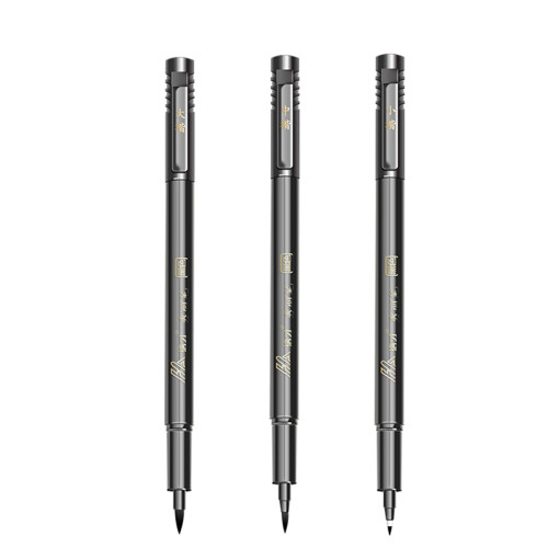 Ensemble de stylos à croquis noir Stylos marqueurs de calligraphie Fabricant en gros OEM personnalisé Chotune Fournitures de stylo de peinture d'art non toxique