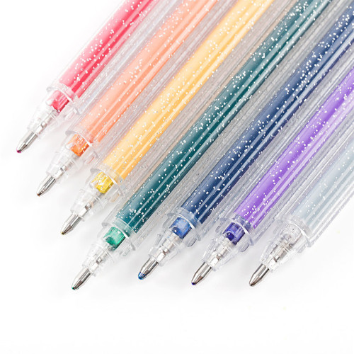 Stylos Gel Glitter Gel Pen Fabrication en gros OEM personnalisé Chotune Métallique Pastel Cristal Peinture Gel Pen