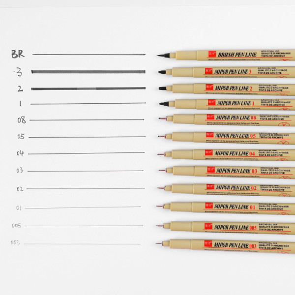 Vente en gros Fineliners Tip Pen Draw Pen Micro Pigment liner pen Fabricant Chotune Logo client Oem