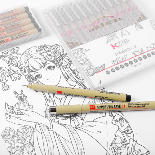 Vente en gros Fineliners Tip Pen Draw Pen Micro Pigment liner pen Fabricant Chotune Logo client Oem
