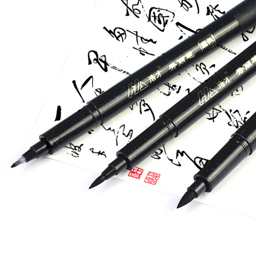 Ensemble de stylos à croquis noir Stylos marqueurs de calligraphie Fabricant en gros OEM personnalisé Chotune Fournitures de stylo de peinture d'art non toxique