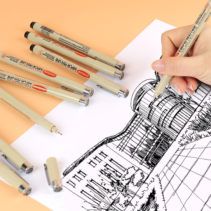 Pen Fineliner Ink Pens ｜12 Size Precision Multiliner Fine Point Drawing