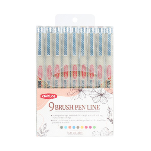 Pen Fineliner Ink Pens ｜9 Colors Fine Point Drawing Pens｜Single Tip Fineliner Pens