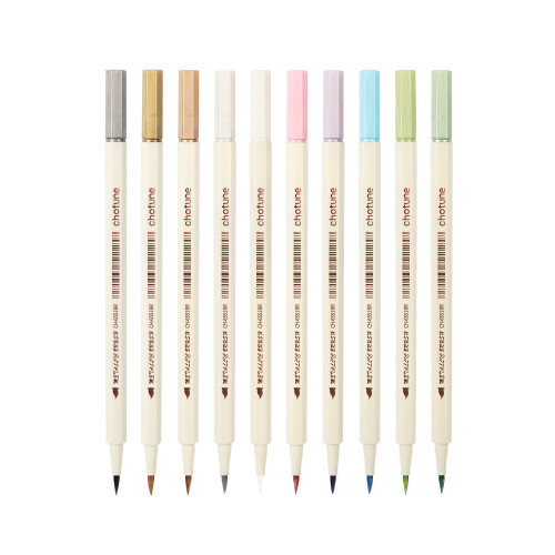 Metallic color Pen 10 Colors Manufacturer | OEM Customer Logo | White Calligraphy Art Crafting  Paint Markers Paint Pens