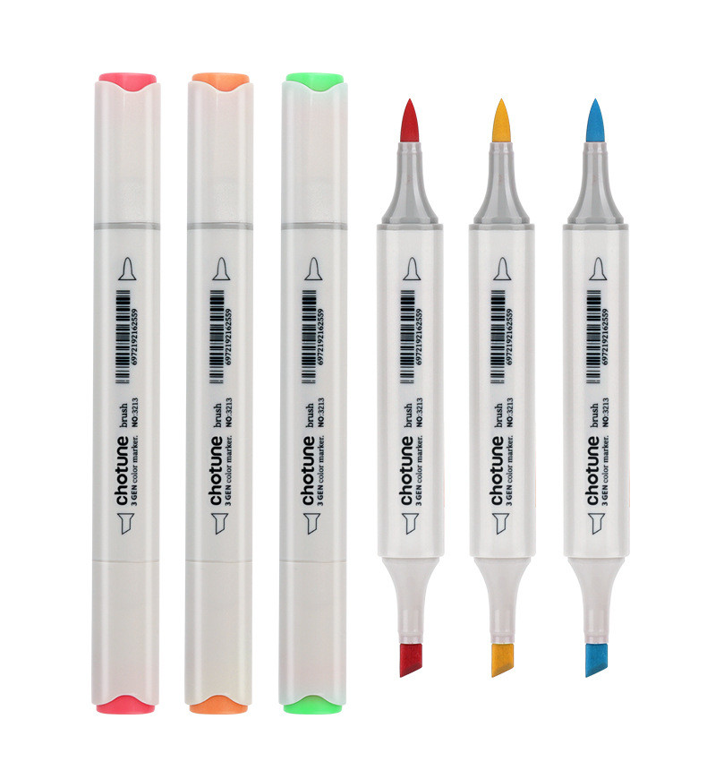 Double-headed Color marker-oval rod