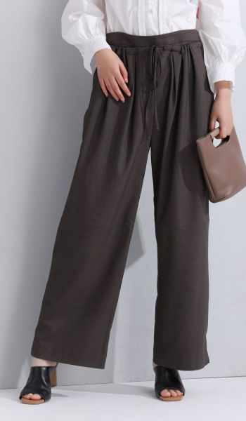 209096 Linen Tied Casual Trousers