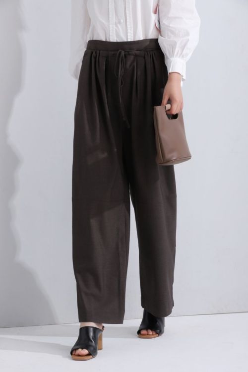 209096 Linen Tied Casual Trousers