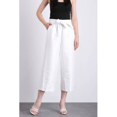 220159 Casual Wide Leg Pants with Belt
