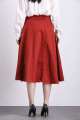 220268 High Waist Side Split Midi Skirt