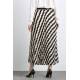 220292 Diagonal Stripe Pleated Skirt
