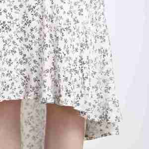 220409 Ruffle Hem Print Skirt