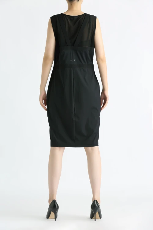 Vestido sin mangas con cuello redondo de moda 210165