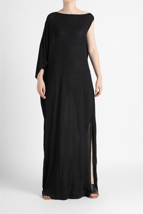 210050 One Shoulder Sleeveless Dress with Split