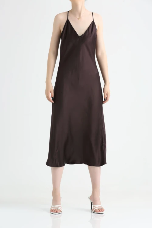 210567 Vestido lencero de raso
