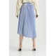 213198 Irregular Pleated Skirt with Belt