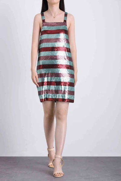 223069 Vestido de mujer con tirantes y lentejuelas