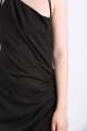 223267 Vestido lencero plisado para mujer con dobladillo irregular