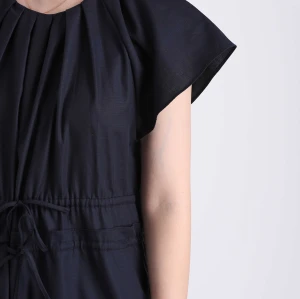 225009 Vestido Cuello Redondo Manga Corta