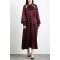 225014 Women's Satin Long Sleeve Dress