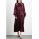 225014 Women's Satin Long Sleeve Dress