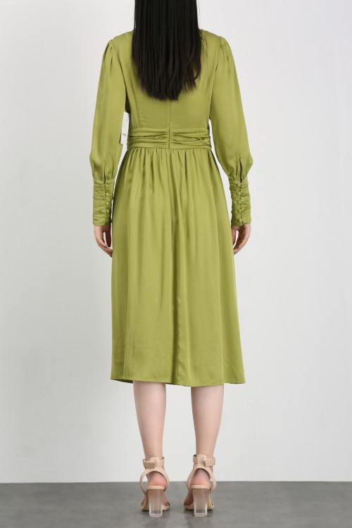 227010 Crew Neck Long Sleeve Dress