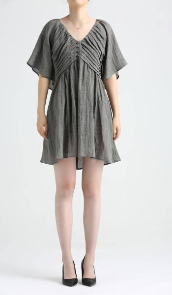 229002 V-Neck Short Sleeve Dress