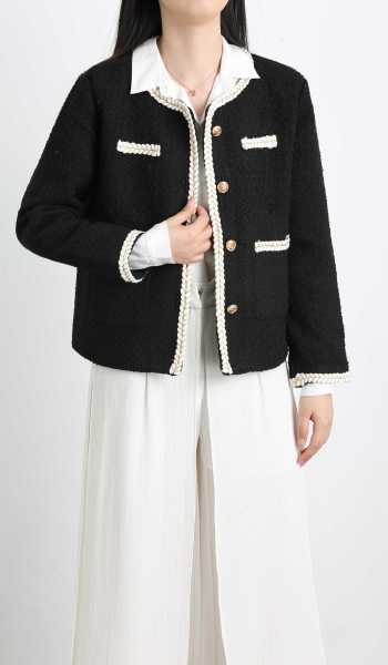 223166 Autumn Winter Button Up Knitted Lady Cardigan Coat