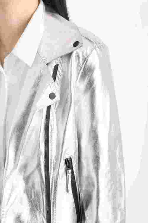 223230 Synthetic Leather Women Short Jacket