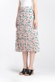 200159 Floral Pleated Skirt